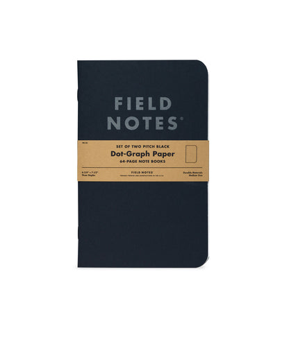 Field Notes Pitch Black Notebook [Set of 2]
