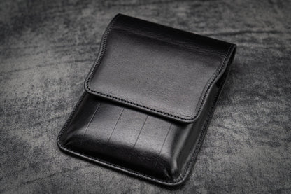 Galen Leather - Leather Flap Pen Case for Five Pens