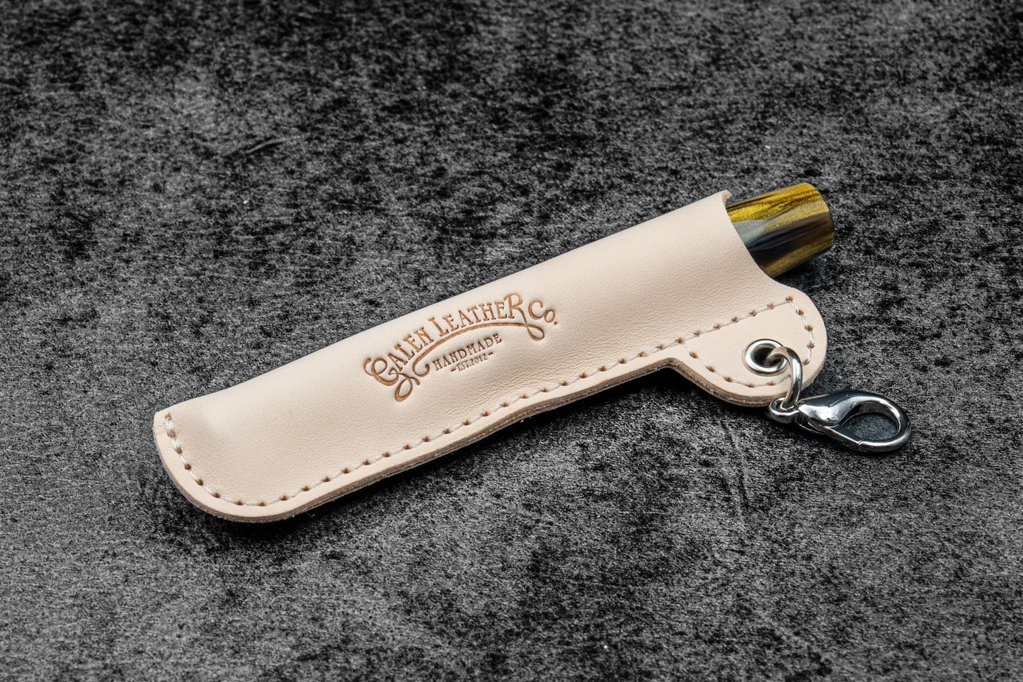 Galen Leather - Leather Pocket Pen Keeper - Lanyard EDC Pocket Pen Sleeve