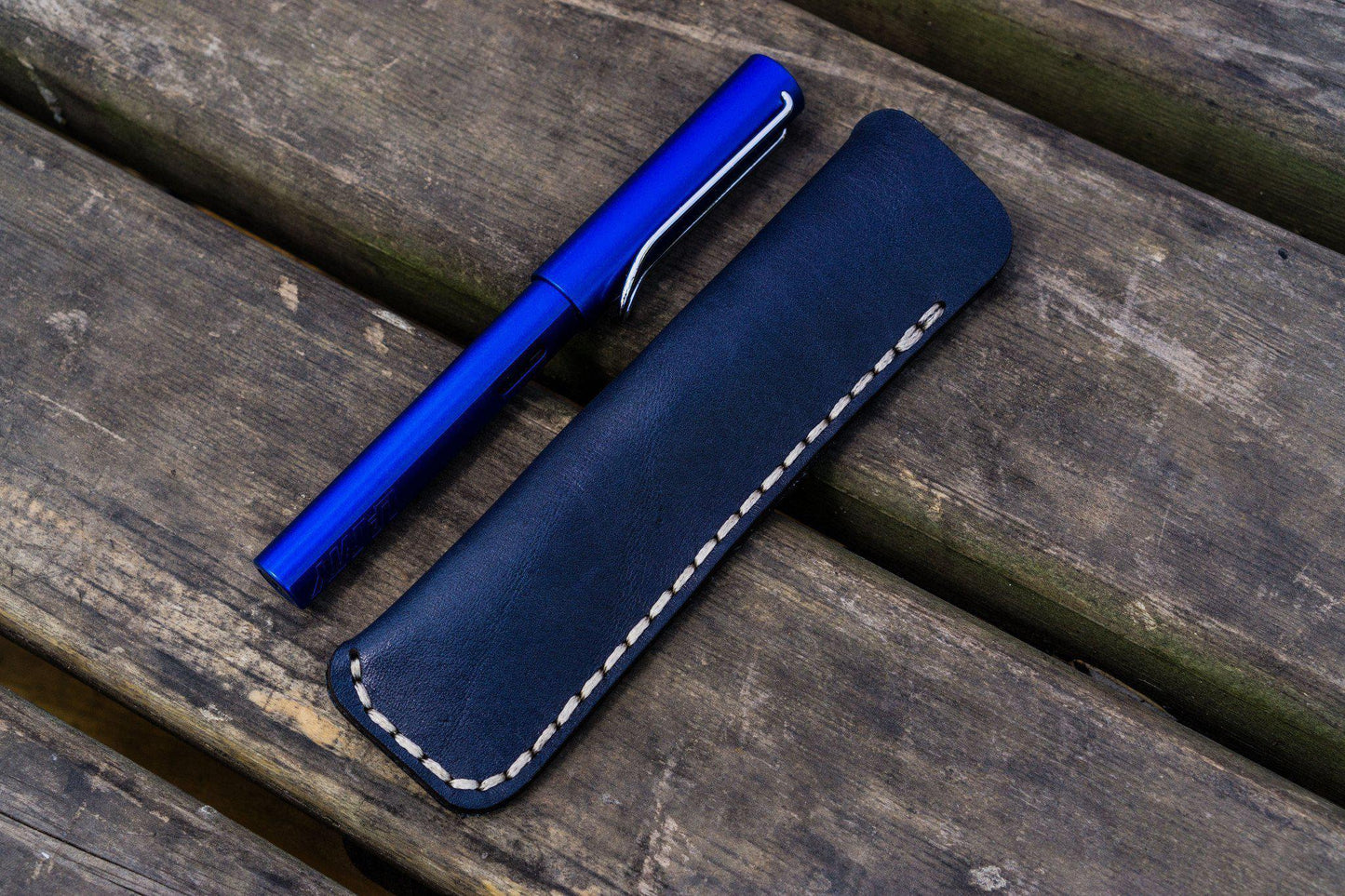 Galen Leather - Leather Single Fountain Pen Case / Pen Pouch