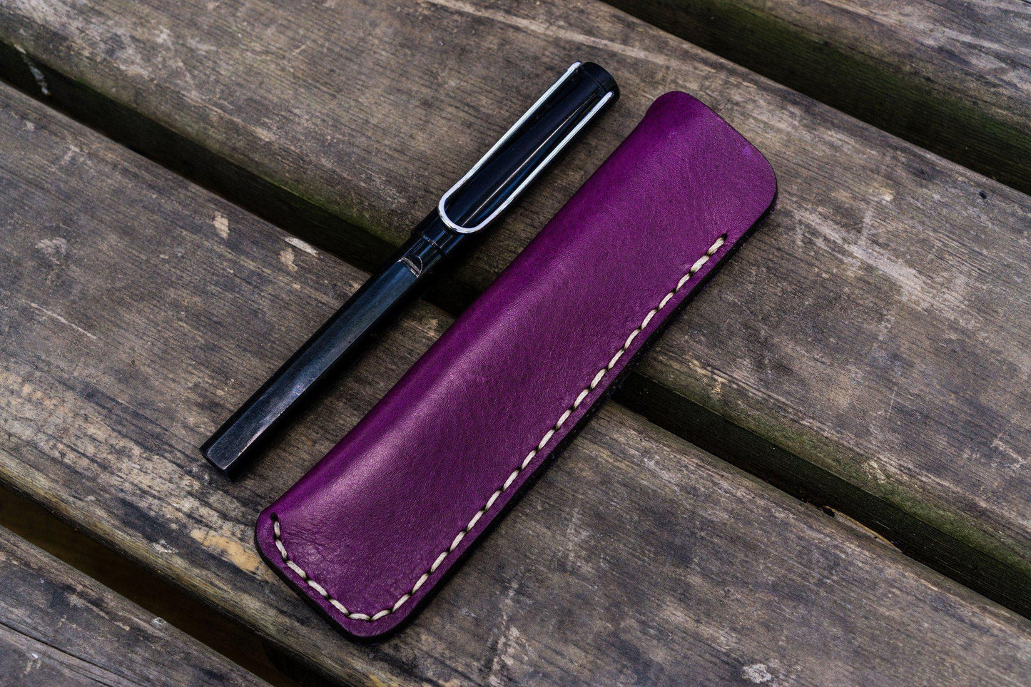 Galen Leather - Leather Single Fountain Pen Case / Pen Pouch