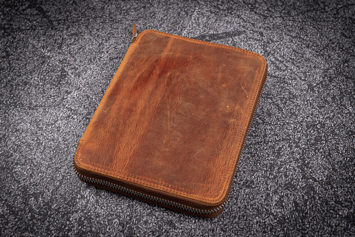 Galen Leather - Leather Zippered 20 Slots Pen Case