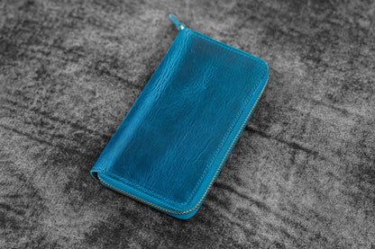 Galen Leather - Leather Zippered 3 Slots Pen Case