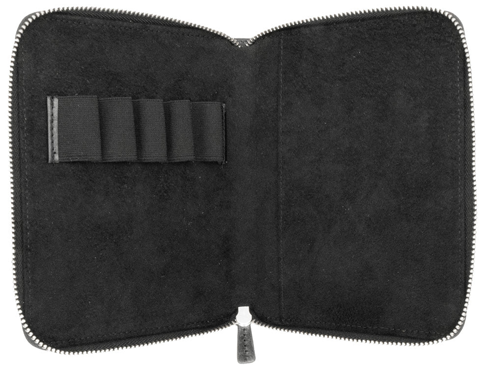 Galen Leather - Leather Zippered 5 Slots Pen Case