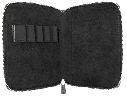 Galen Leather - Leather Zippered 5 Slots Pen Case