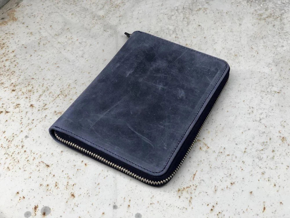 Galen Leather - Leather Zippered 5 Slots Pen Case
