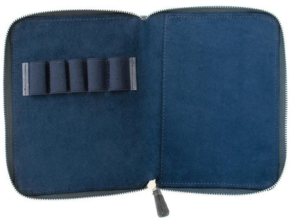 Galen Leather - Leather Zippered 5 Slots Pen Case