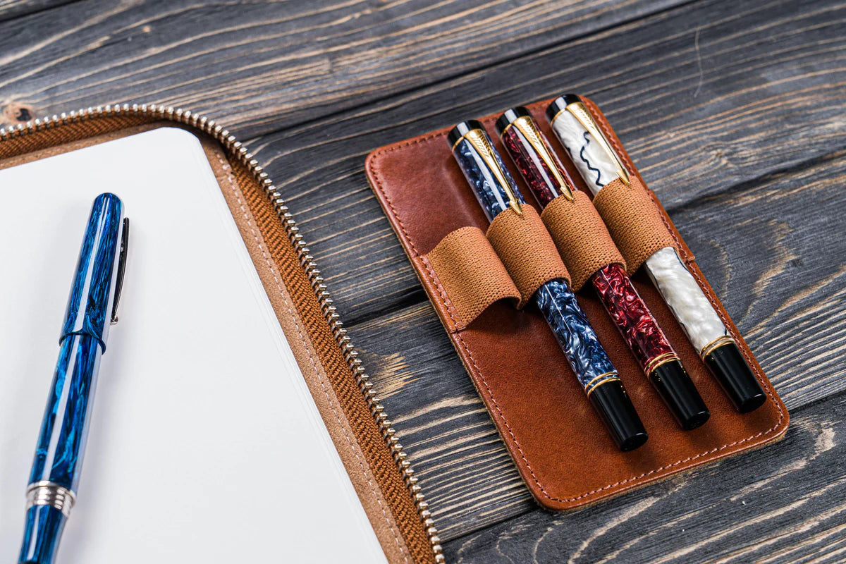 Galen Leather - Leather Zippered A5 Leuchtturm 1917 Notebook Folio