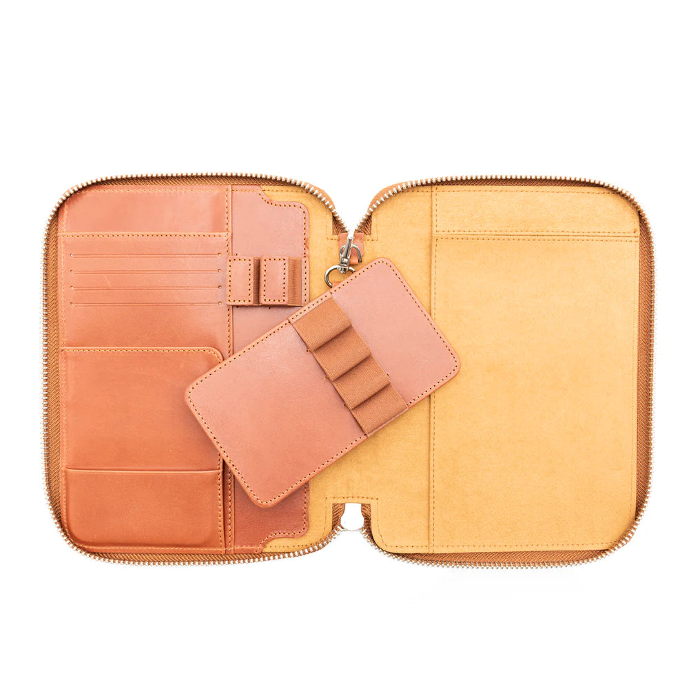 Galen Leather - Leather Zippered A5 Leuchtturm 1917 Notebook Folio