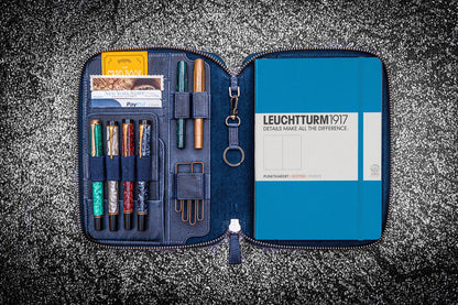 Galen Leather - Leather Zippered A5 Leuchtturm 1917 Notebook Folio