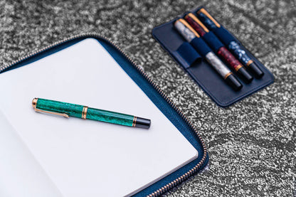 Galen Leather - Leather Zippered A5 Leuchtturm 1917 Notebook Folio