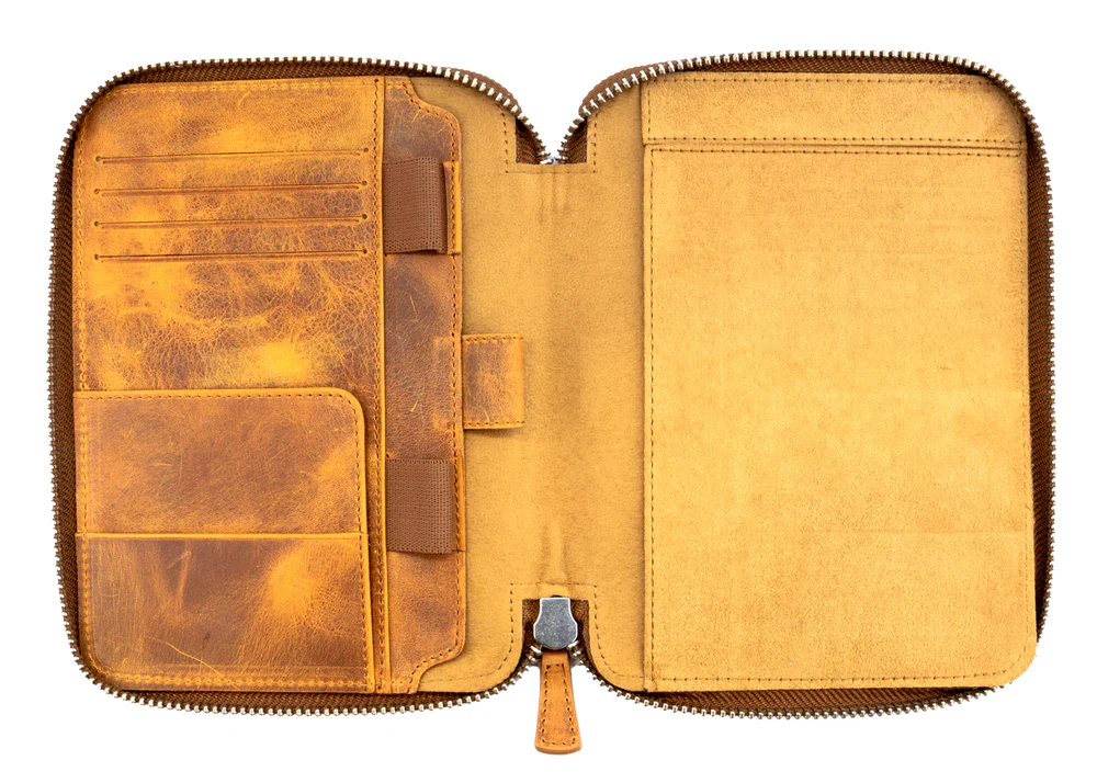Galen Leather - Leather Zippered B6 / B6 Slim Planner Folio