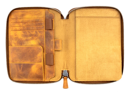 Galen Leather - Leather Zippered B6 / B6 Slim Planner Folio