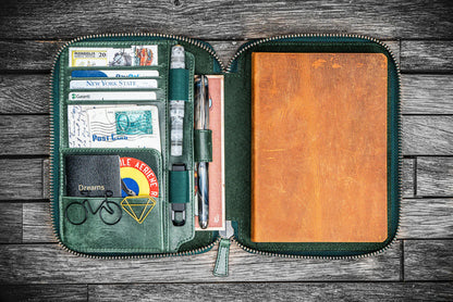 Galen Leather - Leather Zippered B6 / B6 Slim Planner Folio