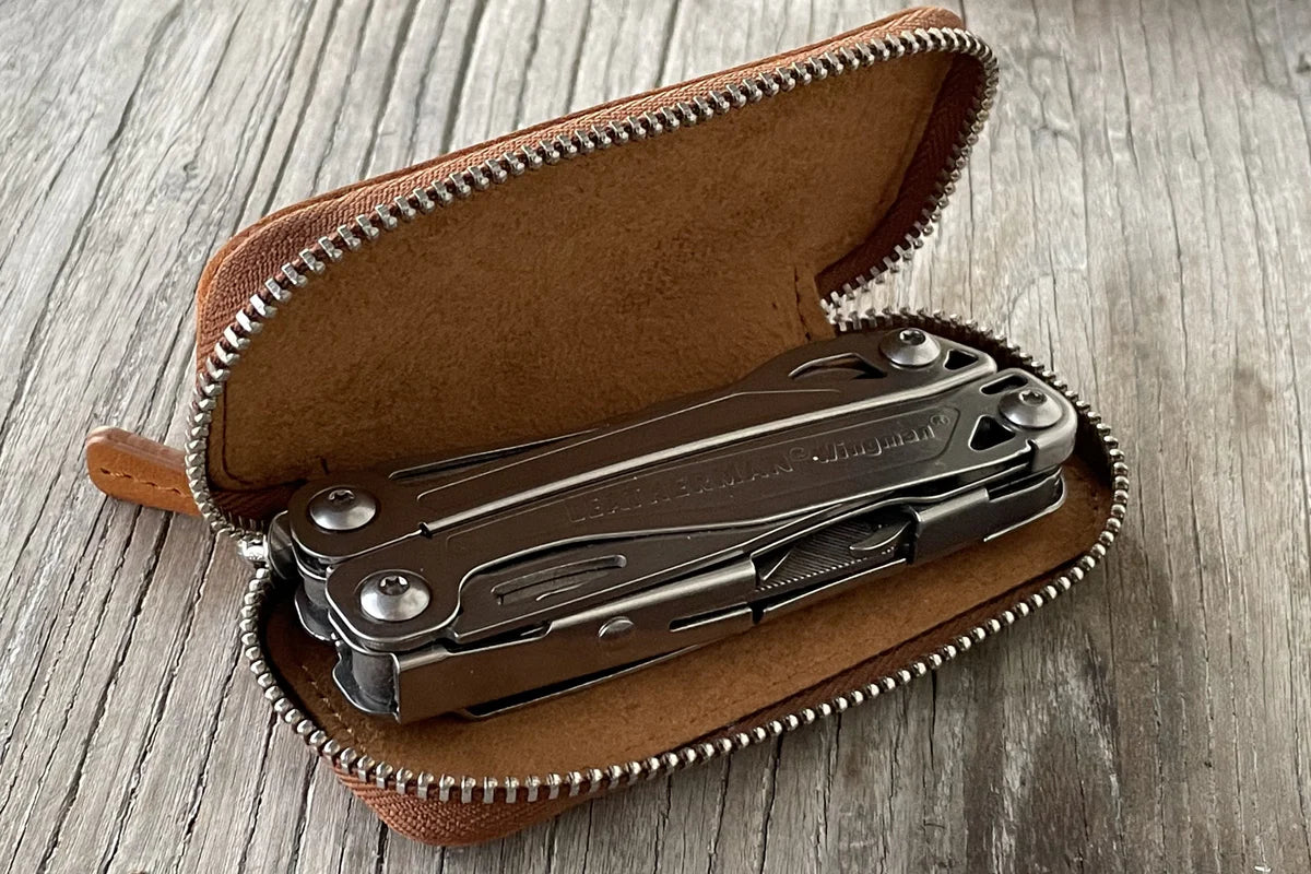 Galen Leather - Leather Zippered Double Pen Case for Kaweco - Pocket Pen
