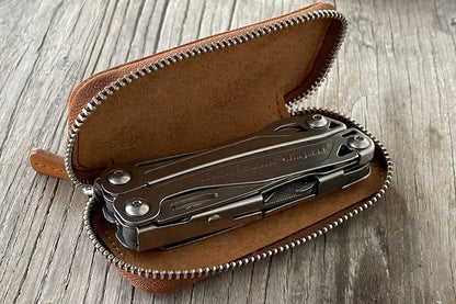 Galen Leather - Leather Zippered Double Pen Case for Kaweco - Pocket Pen