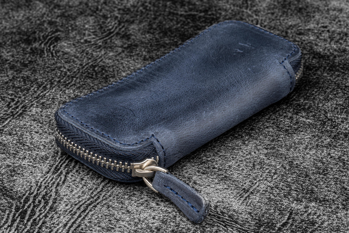 Galen Leather - Leather Zippered Double Pen Case for Kaweco - Pocket Pen