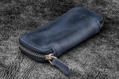 Galen Leather - Leather Zippered Double Pen Case for Kaweco - Pocket Pen