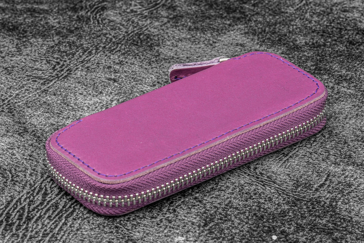 Galen Leather - Leather Zippered Double Pen Case for Kaweco - Pocket Pen