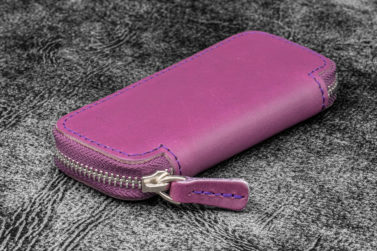 Galen Leather - Leather Zippered Double Pen Case for Kaweco - Pocket Pen