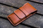 Galen Leather - Leather Flap Pen Case for Three Pens