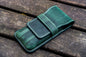 Galen Leather - Leather Flap Pen Case for Three Pens