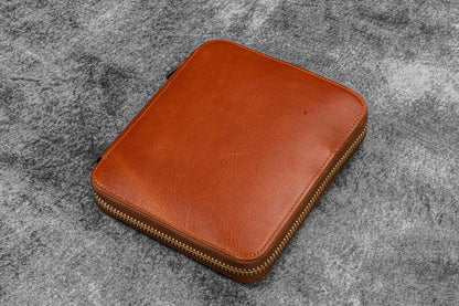 Galen Leather - Legacy Leather Zip Pen Case For 6 Pens with A6 Pocket