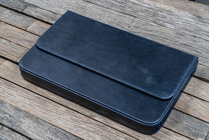 Galen Leather - Leather Magnum Opus 12 Slots Hard Pen Case with Removable Pen Tray
