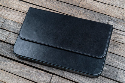 Galen Leather - Leather Magnum Opus 12 Slots Hard Pen Case with Removable Pen Tray