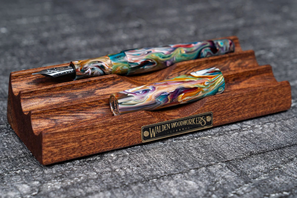 Galen Leather - The Pen Bed Wooden Fountain Pen Stand