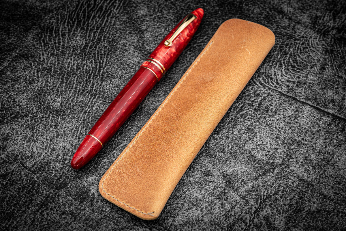Galen Leather - Leather Single Fountain Pen Sleeve