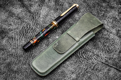 Galen Leather - Vintage Slim Leather Pen Sleeve for Single Pen