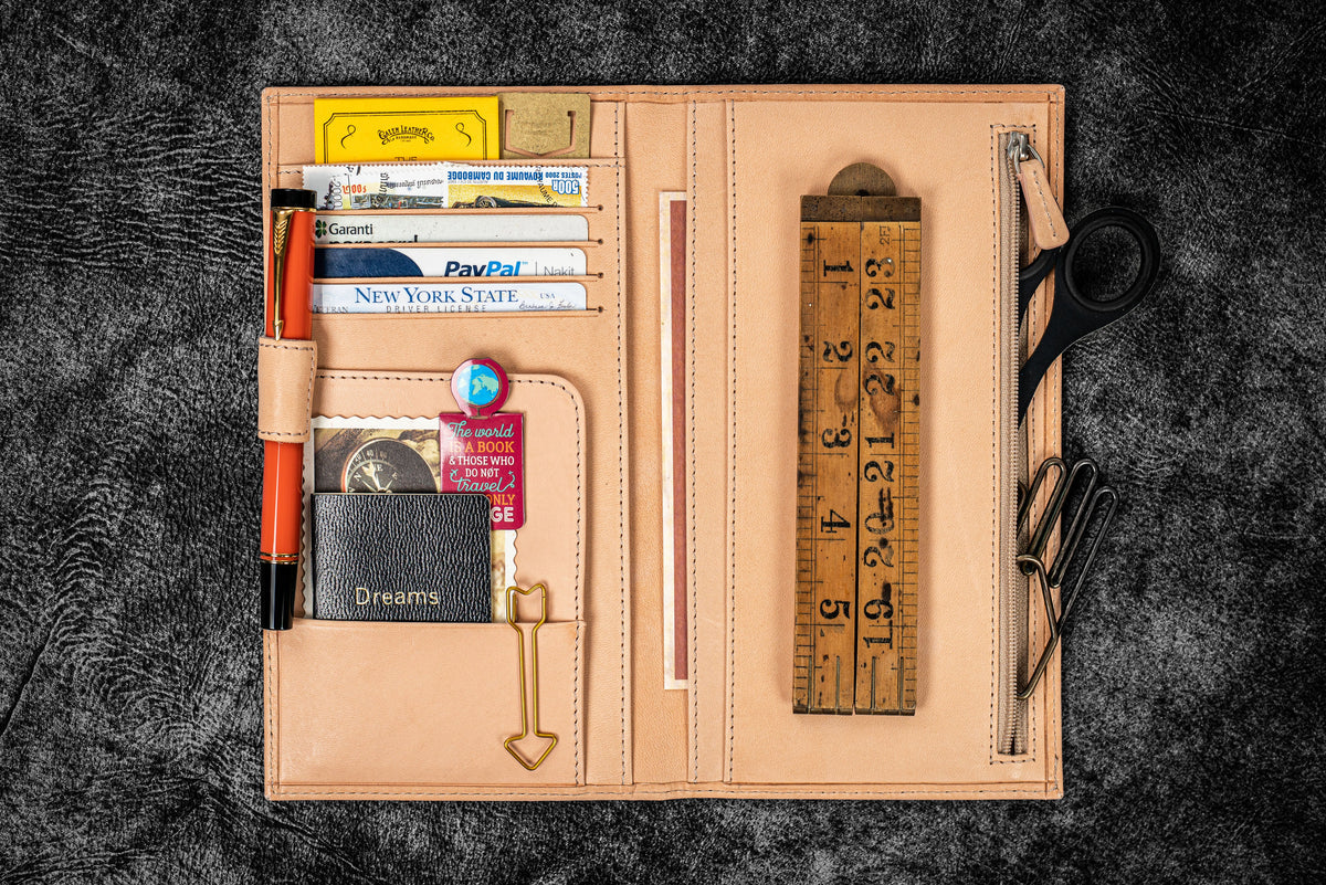 Galen Leather - Leather Wallet Insert for Traveler's Notebook - Regular Size