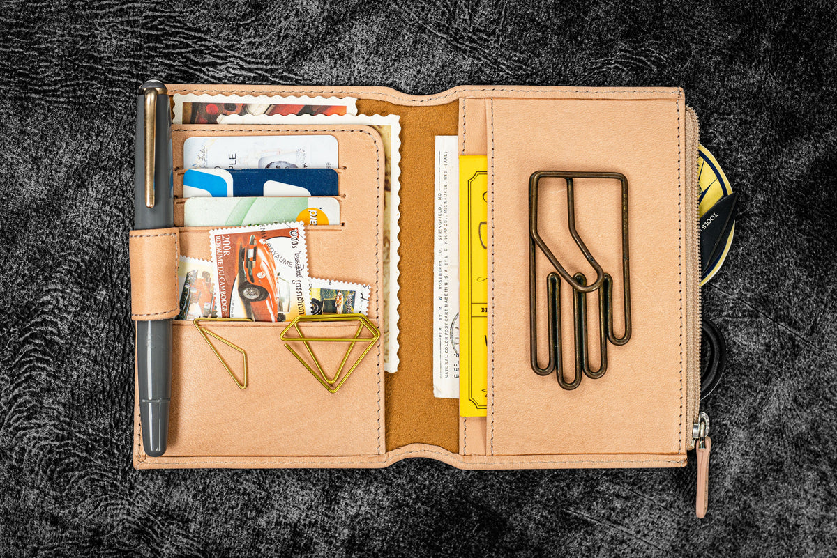 Galen Leather - Leather Wallet Insert for Traveler's Notebook - Passport Size