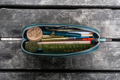 Galen Leather - XLarge Zipper Leather Pencil Case