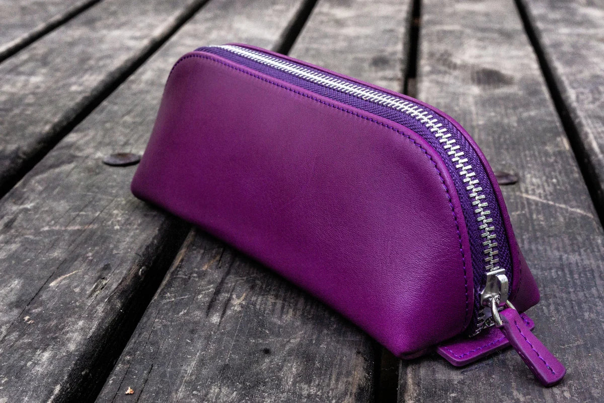 Galen Leather - XLarge Zipper Leather Pencil Case
