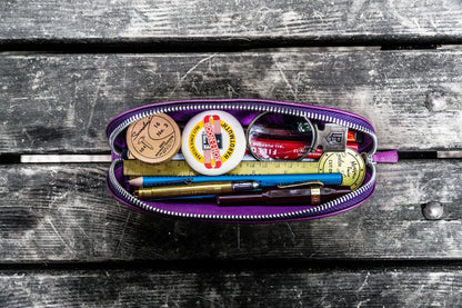 Galen Leather - XLarge Zipper Leather Pencil Case