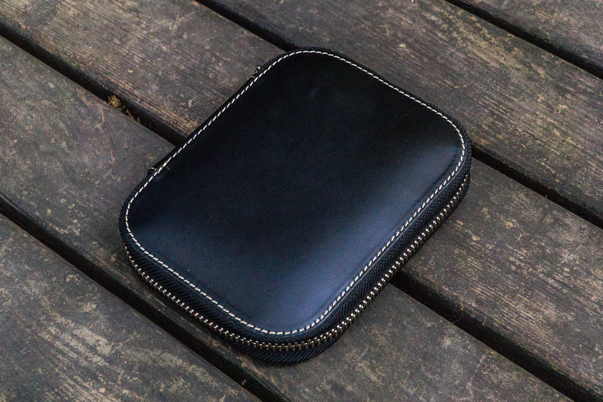 Galen Leather - Leather Zippered 10 Slots Pen Case