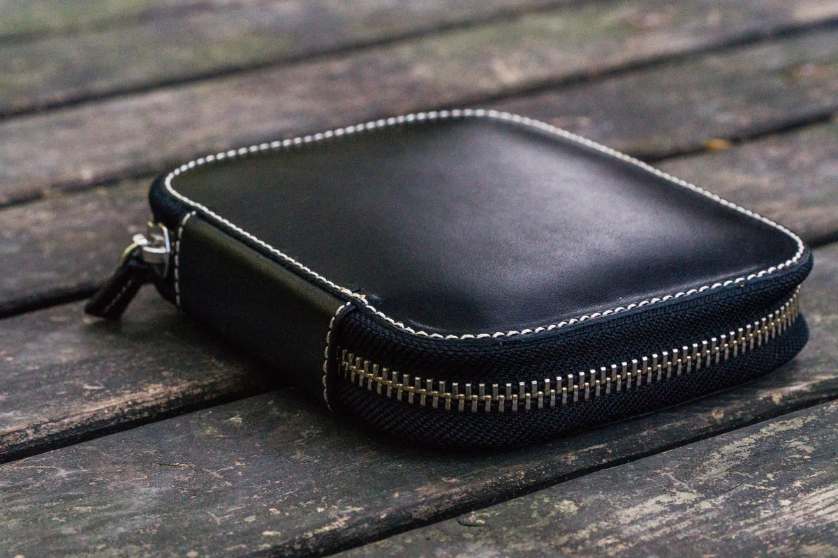 Galen Leather - Leather Zippered 10 Slots Pen Case