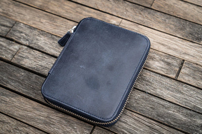 Galen Leather - Leather Zippered 10 Slots Pen Case