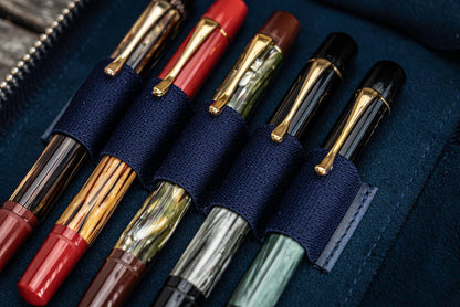 Galen Leather - Leather Zippered 10 Slots Pen Case