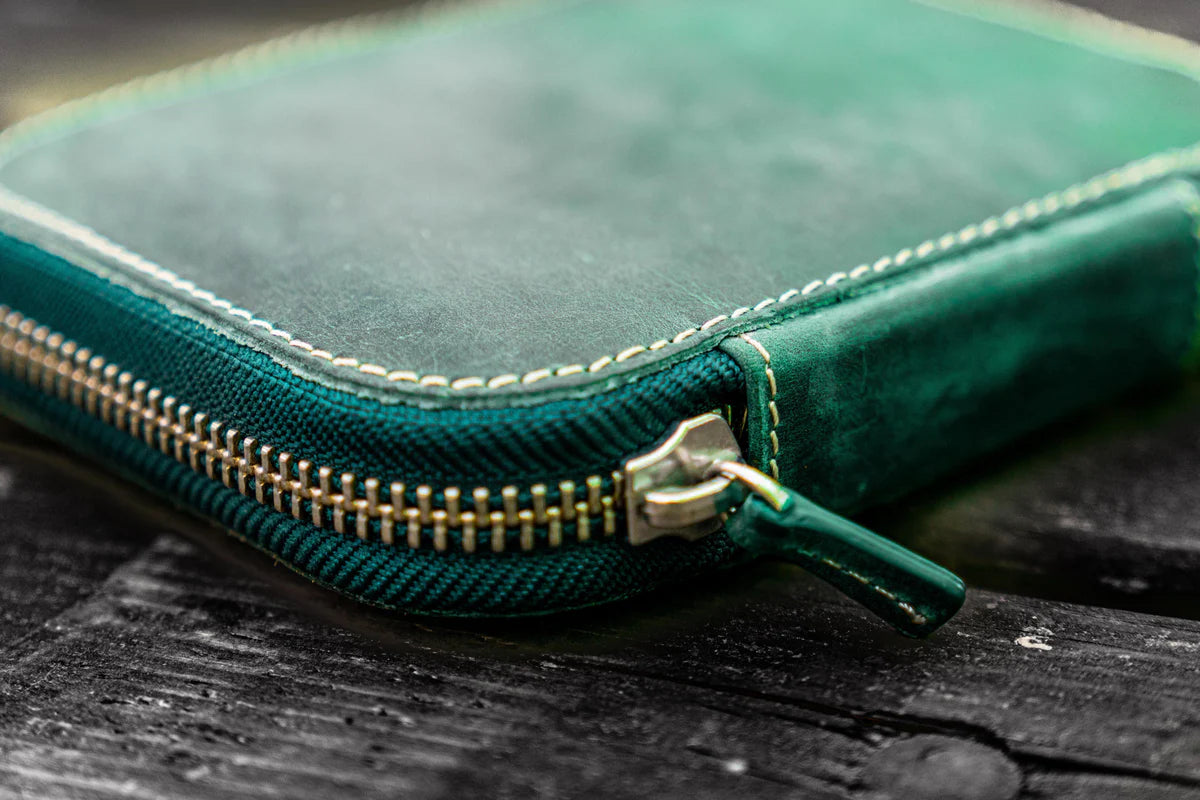 Galen Leather - Leather Zippered 10 Slots Pen Case