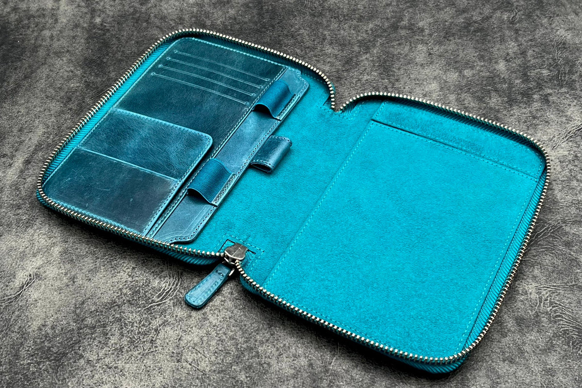 Galen Leather - Leather Zippered B6 / B6 Slim Planner Folio