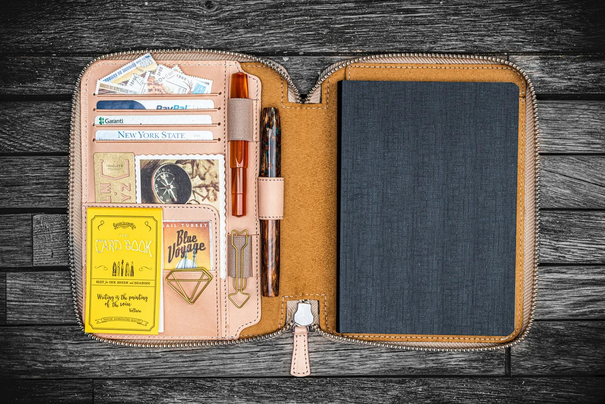 Galen Leather - Leather Zippered B6 / B6 Slim Planner Folio