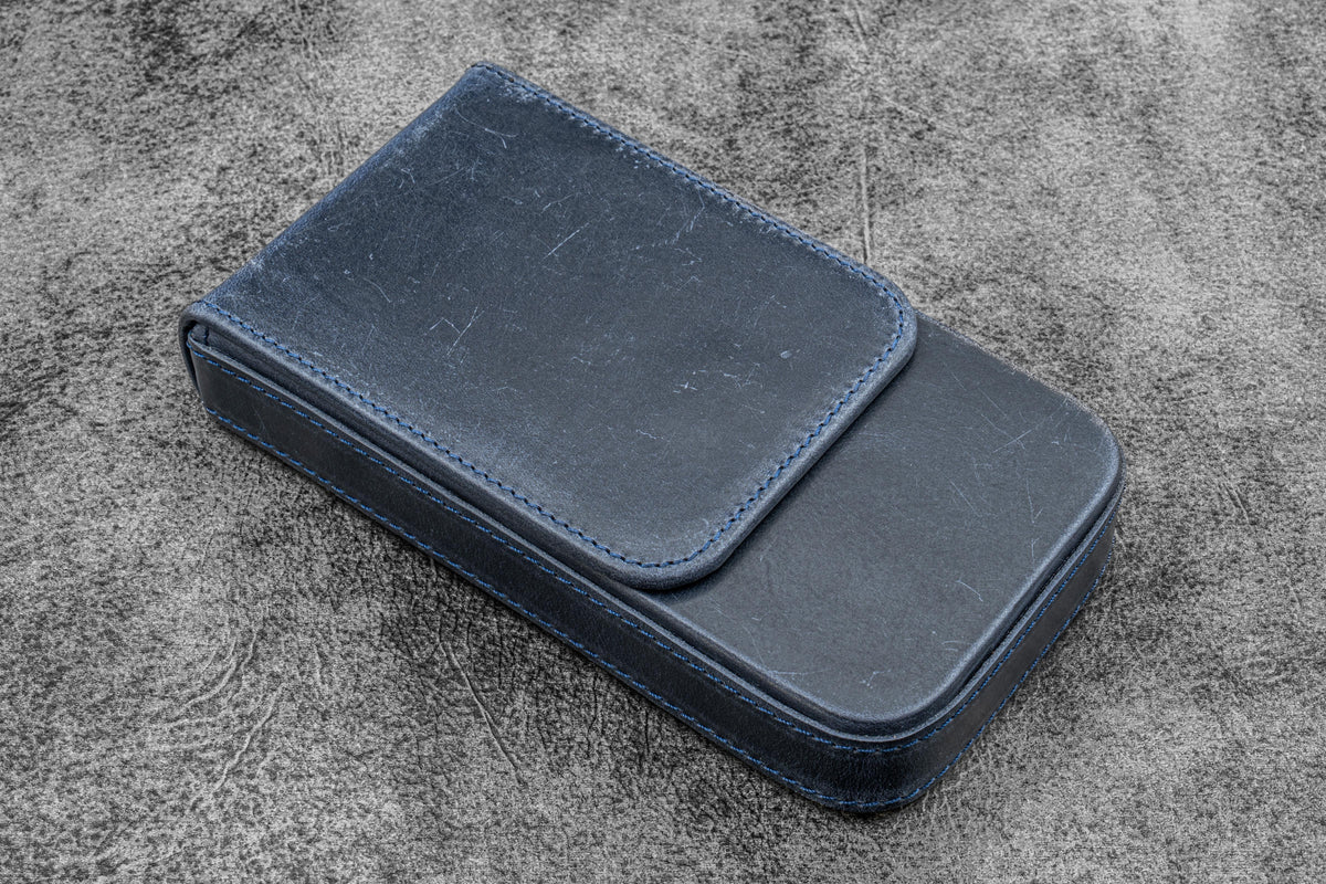Galen Leather - Leather Magnum Opus 3 Slots Hard Pen Case with Removable Pen Tray
