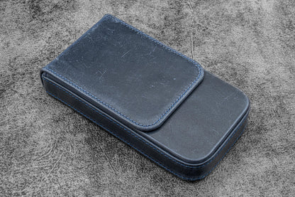 Galen Leather - Leather Magnum Opus 3 Slots Hard Pen Case with Removable Pen Tray