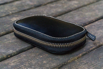 Galen Leather - Leather Zippered 6 Slots Pen Case