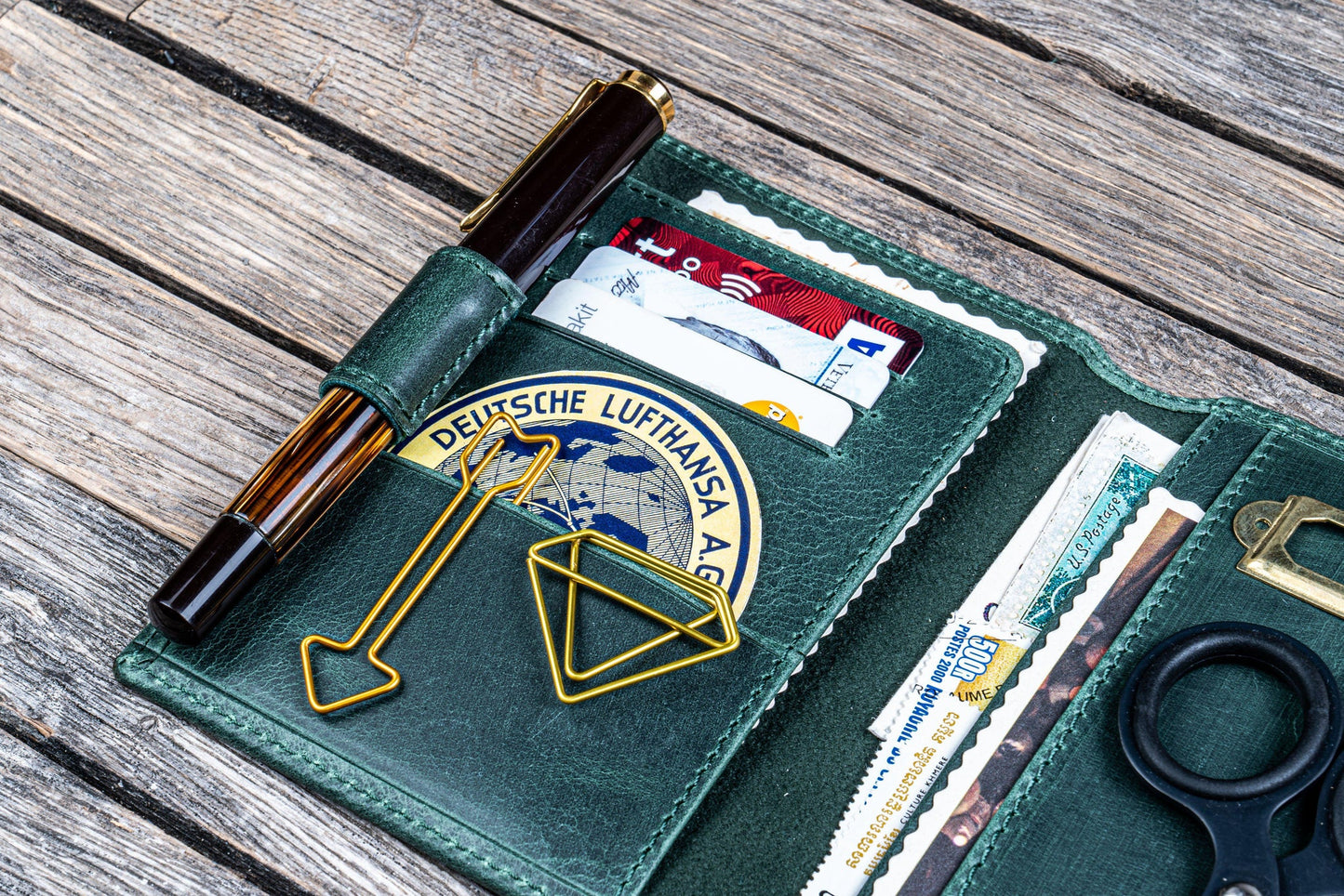 Galen Leather - Leather Wallet Insert for Traveler's Notebook - Passport Size