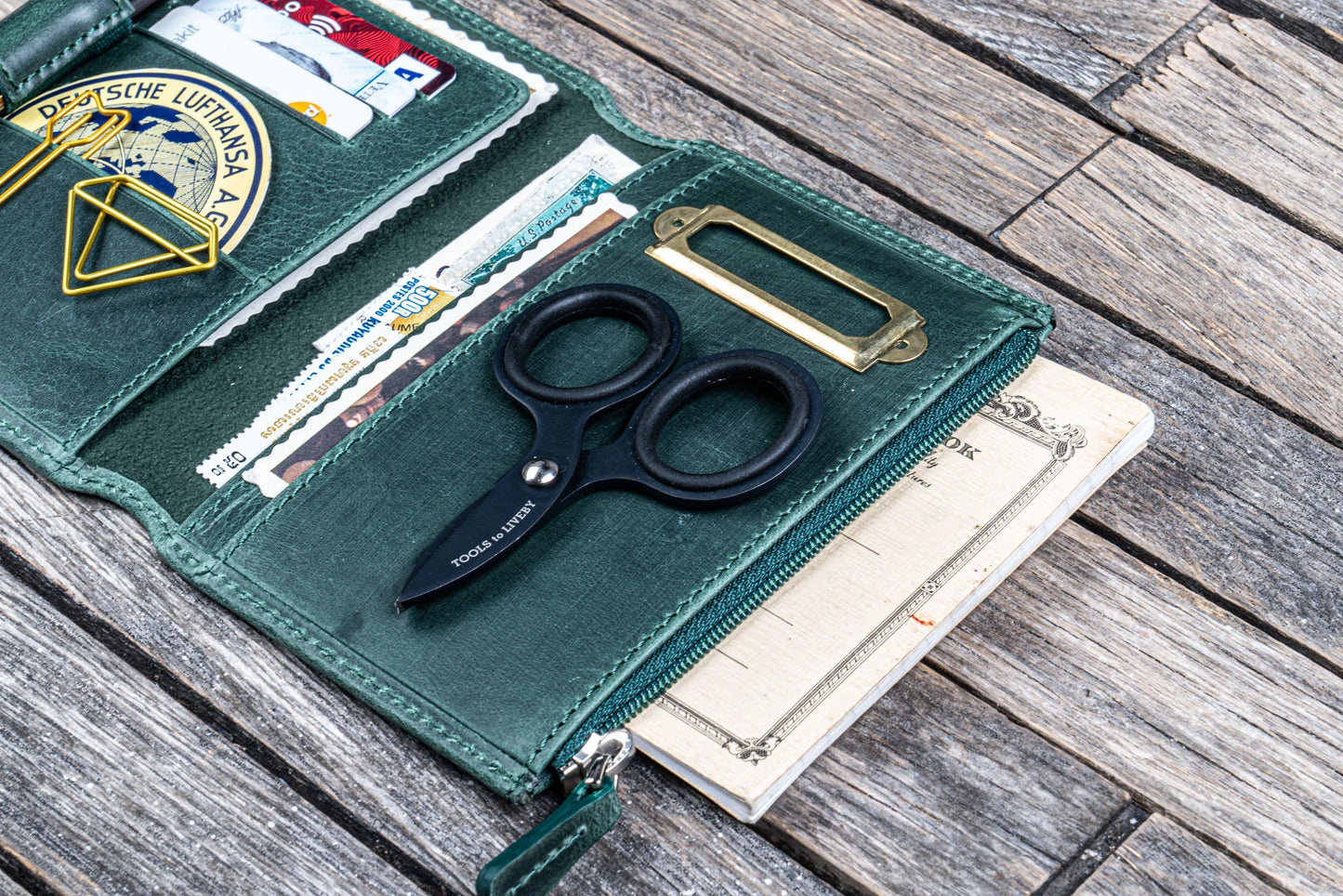 Galen Leather - Leather Wallet Insert for Traveler's Notebook - Passport Size
