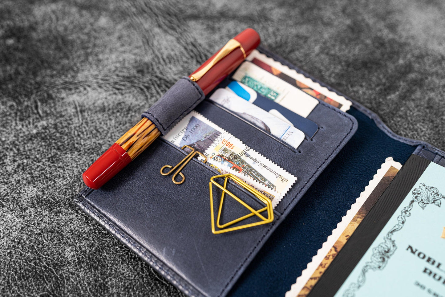 Galen Leather - Leather Wallet Insert for Traveler's Notebook - Passport Size
